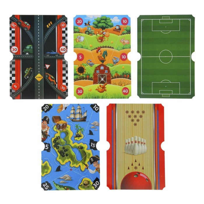 Настольный бильярд &laquo;6 в 1: бильярд, стикбол, стикбоулинг, стик гольф, фингербол&raquo;, от 2 игроков, 5+