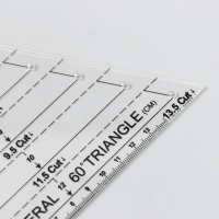 Линейка для пэчворка пластик 60&deg; "Треугольник"