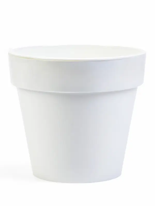Кашпо со вставкой "Порто" 3,5л, D20 см, h-19 см, цвет белый