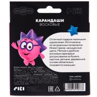 Восковые карандаши, набор 24 цвета, Смешарики