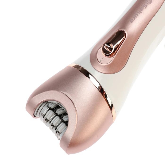 Эпилятор Sakura SA-5541WP, 10 насадок, 2 скорости, подсветка, АКБ, розово-белый Эпилятор Sakura SA-5541WP, 10 насадок, 2 скорости, подсветка, АКБ, розово-белый