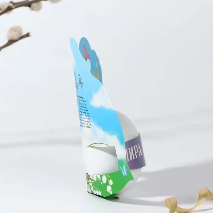 Открытка держатель для яйца &laquo;Мира и добра&raquo; на пасху, 12.2&times;13.1 см.