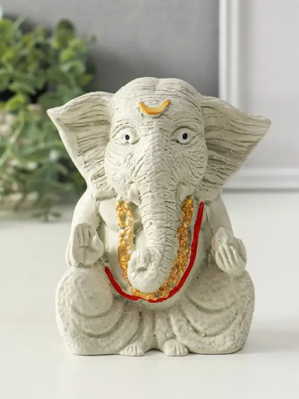 Фигура "Ганеша" размер 12х10 см,гипс, состаренный с росписью