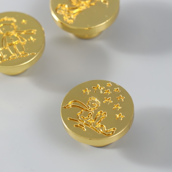 Сургучный набор "Принц" печати, ручка, ложка, маркер, воск, свеча 22х12 см