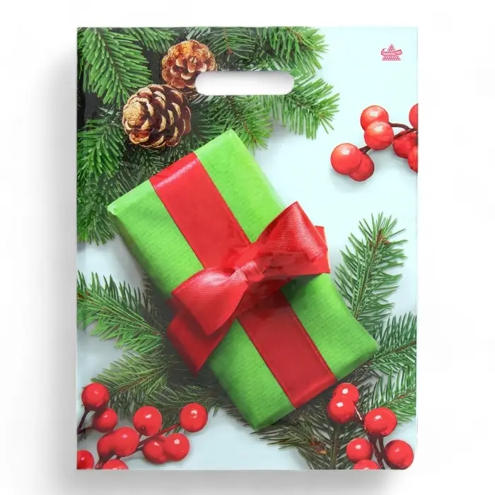 Пакет &laquo;Калина в подарок&raquo;, полиэтиленовый с вырубной ручкой, 40&times;31 см