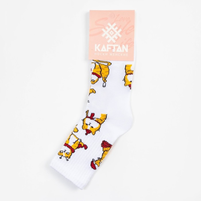 Носки женские новогодние KAFTAN "Рыжий кот" размер 36-40 (23-25 см)