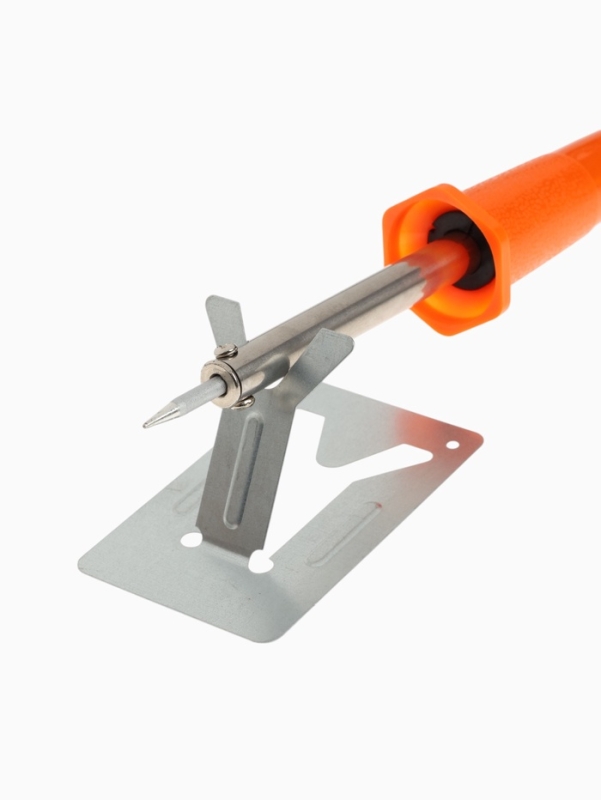 Паяльный набор ТУНДРА, паяльник 30 Вт, подставка, жало, паста, припой, 5 предметов