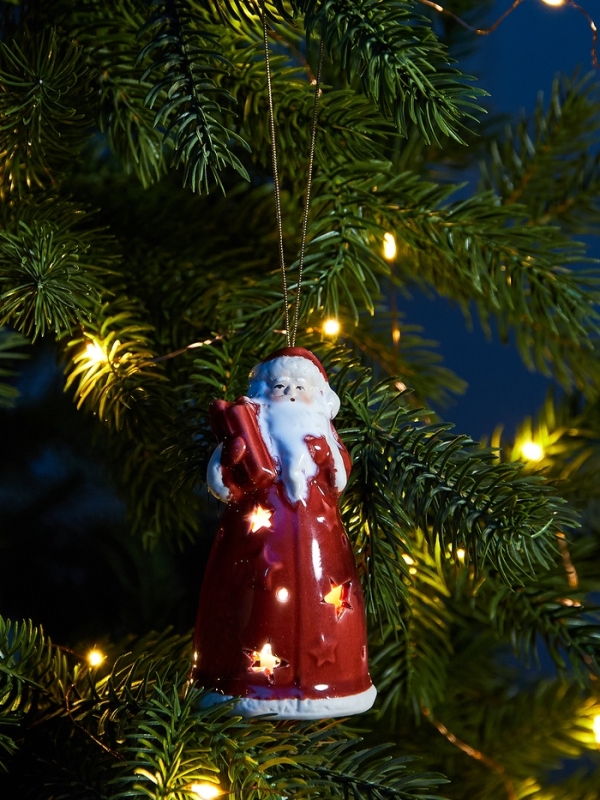 Светодиодная подвеска Светодиодная подвеска "Дед Мороз" 9.6х5.1х5.1, 1 LED, LR44x3(в компл.), Т/БЕЛЫЙ