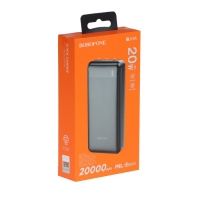Внешний аккумулятор Borofone BJ19A, Li-Pol, 20000 мАч, PD20W+QC3.0, USB/Type-C 3 А, чёрный