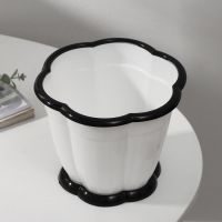 Горшок для цветов с поддоном &laquo;Восторг&raquo;, 1.5 л, пластиковый, белый