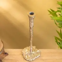 Подсвечник "Капель" алюминий 30 см, цв. серебро