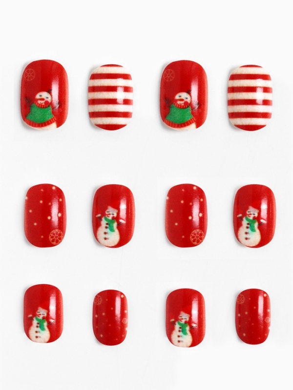 Детские накладные ногти на новый год &laquo;Новогодняя сказка&raquo;, 12 шт