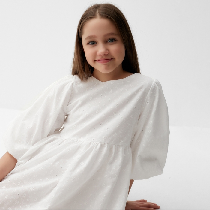 Платье для девочки MINAKU цвет белый, рост 98 см