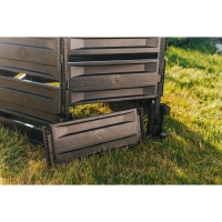 Компостер пластиковый, 600 л, 125 × 105 × 70 см, чёрный Компостер пластиковый, 600 л, 125 × 105 × 70 см, чёрный