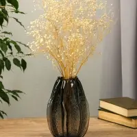 Ваза стекло настольная "Кэли" 21х12х6 см, серый