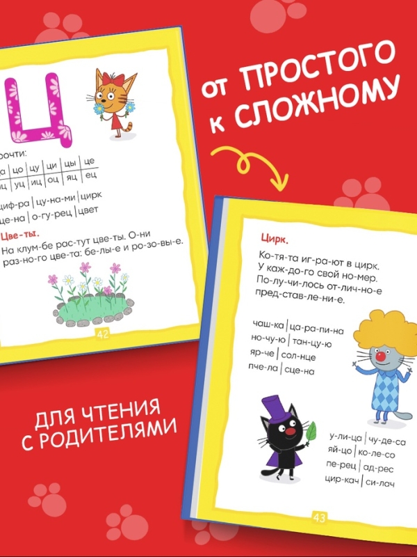 Букварь, 48 стр., Три кота
