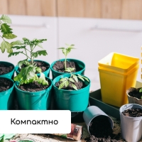 Набор для рассады: стаканы по 500 мл (8 шт.), поддон 40 &times; 20 см, цвет МИКС, Greengo