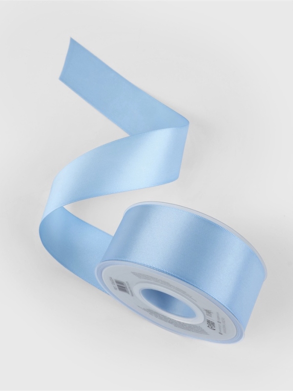 Лента атласная двухсторонняя №332 38мм*25±1м небесно-голубой TR Лента атласная двухсторонняя №332 38мм*25±1м небесно-голубой TR