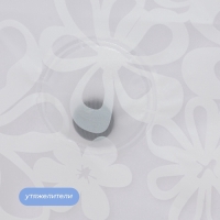 Штора для ванной &laquo;Цветочный вальс&raquo;, с люверсами, с утяжелителями, PEVA ароматизированная, 180&times;180 см, белая