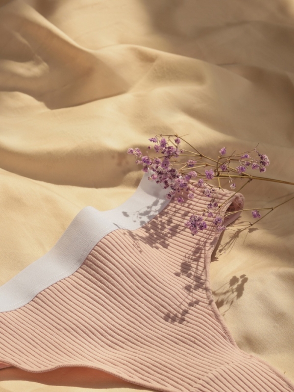 Набор трусов бразилиана MINAKU рубчик размер 48-50 (белый, бежевый, чёрный) 3 шт