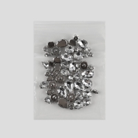 Стразы пришивные &laquo;Ассорти&raquo;, в оправе, набор 50 шт, цвет серебристый