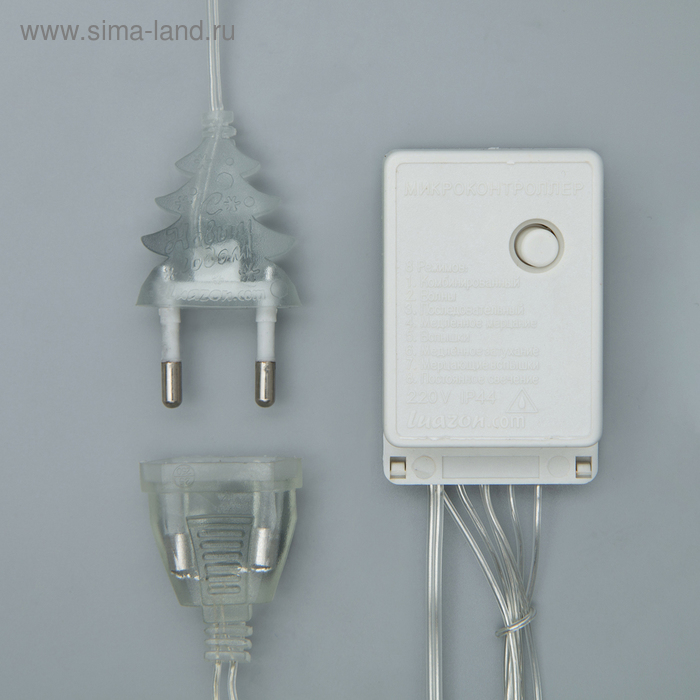 Гирлянда &laquo;Занавес&raquo; 2 х 3 м, IP20, прозрачная нить, 720 LED, свечение белое, 8 режимов, 220 В