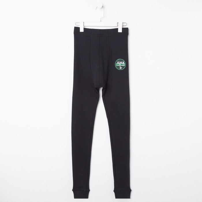 Термобельё мужское (кальсоны), цвет чёрный, размер 46