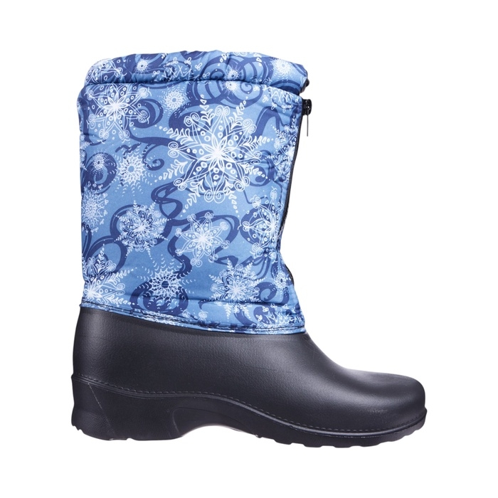 Сапоги женские комбинированные с фиксатором, иск. мех, с цветным рисунком, до -25&deg;, С-35.354Б, размер 39