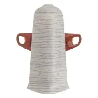 Угол наружный (внешний) с крепежом для плинтуса &laquo;Деконика&raquo;, 70 мм, цвет 253 ясень серый