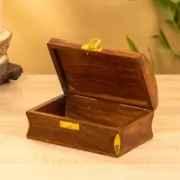 Шкатулка "Слон" 15,5х10х7 см, дерево шишам, латунь