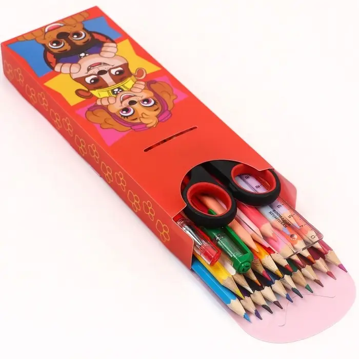 Пенал-футляр пластиковый, 75&times;195&times;25 мм, сборный, &laquo;Щенячий патруль&raquo;