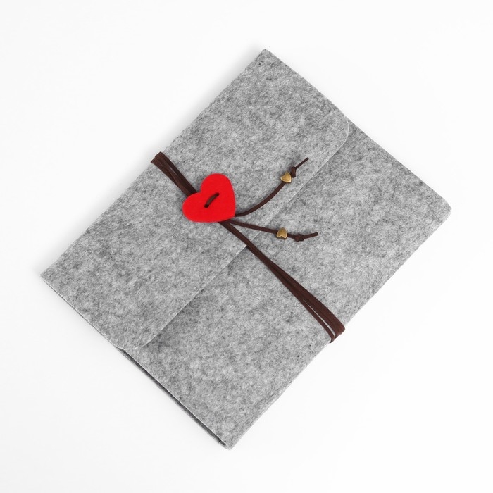 Фотоальбом войлок 30 листов "Сердечко"  24,5х20 см