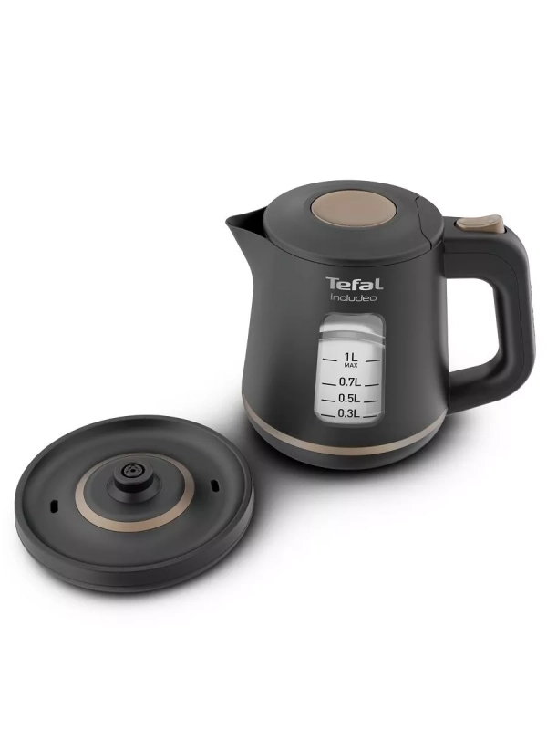 Электрический чайник Includeo KI533811, 1 л, 2400 Вт, черный