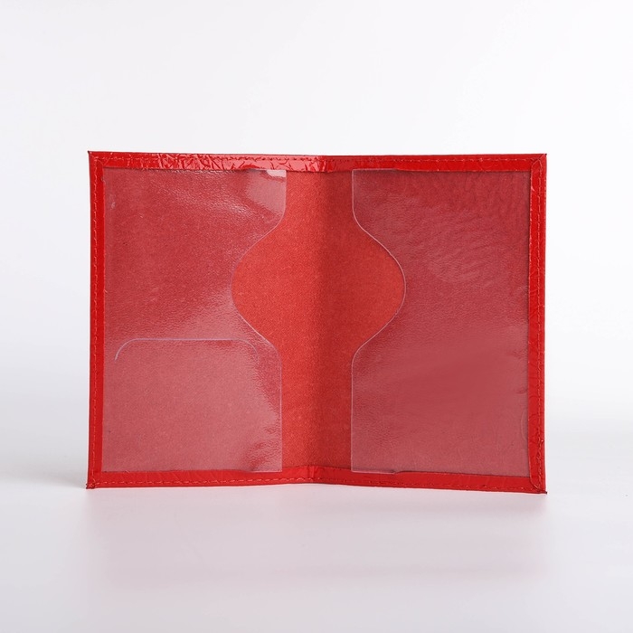 Обложка для паспорта, цвет алый