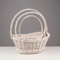 Набор корзин плетеных, ива 48×36×h=21/17(50), 41×30×h=19,5/16(45), 34×24×h=18/15(40), 3шт Набор корзин плетеных, ива 48×36×h=21/17(50), 41×30×h=19,5/16(45), 34×24×h=18/15(40), 3шт