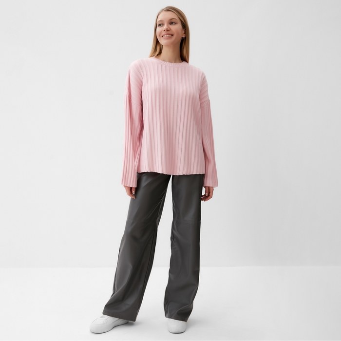 Джемпер вязаный женский MINAKU:Knitwear collection цвет розовый, р-р 50-52