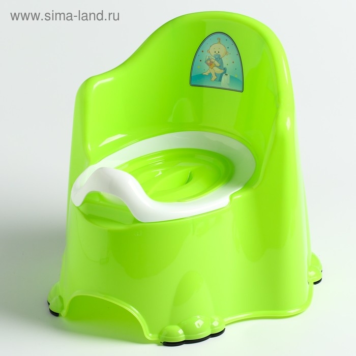 Горшок детский антискользящий «Комфорт» с крышкой, съёмная чаша, цвет салатовый Горшок детский антискользящий «Комфорт» с крышкой, съёмная чаша, цвет салатовый