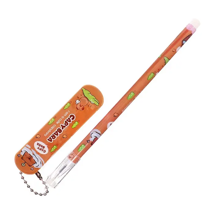 Ручка гелевая-прикол Капибара скейт МИКС