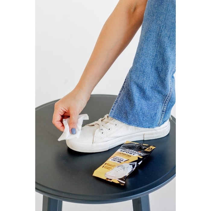 Влажные салфетки Salton Sport для очищения белой обуви и подошв 15 шт Влажные салфетки Salton Sport для очищения белой обуви и подошв 15 шт