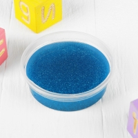 Слайм &laquo;Стекло&raquo; с ярко-синими блёстками, 90 г