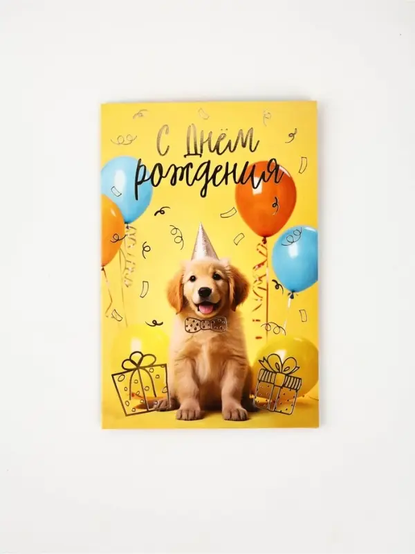 Открытка &laquo;С Днём рождения&raquo;, тиснение, 12 &times; 18 см