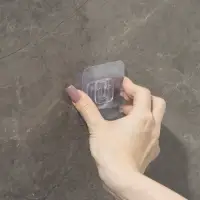 Крючок держатель самоклеящийся Доляна, 2 детали, 5.7&times;5.7&times;1 см, прозрачный