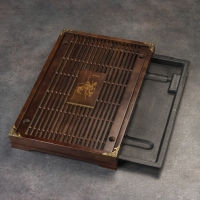 Поднос для чайной церемонии, чабань, 43 х 28.5 х 5 см, японский дуб, коричневый Поднос для чайной церемонии, чабань, 43 х 28.5 х 5 см, японский дуб, коричневый