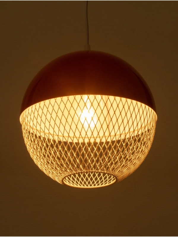 Светильник Lina 1х40Вт Е27 алый  26х26х32см