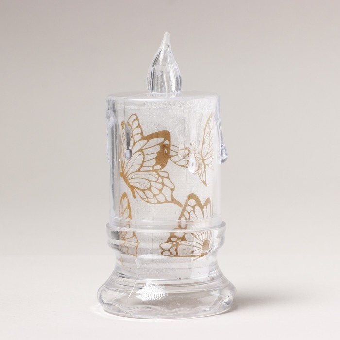 Свеча светодиодная с бабочками, мод. СВ-24 «Бабочки», 8 х 4,7 см. Свеча светодиодная с бабочками, мод. СВ-24 «Бабочки», 8 х 4,7 см.