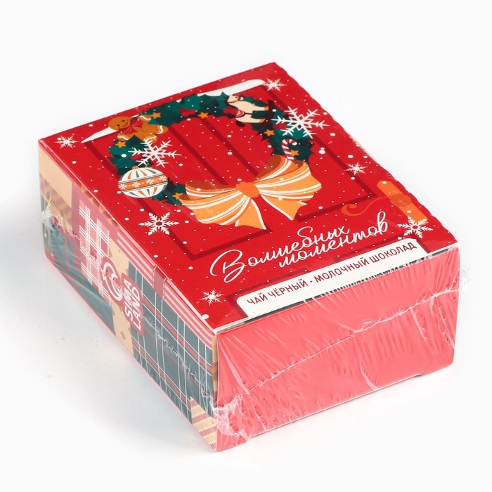 Подарочный набор новогодний &laquo;Волшебных моментов&raquo;, чай, шоколад
