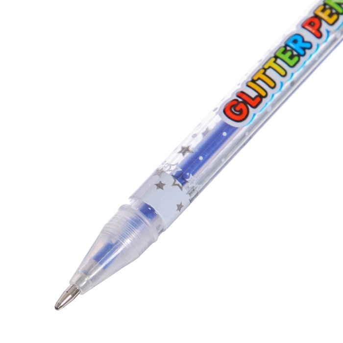 Набор гелевых ручек, 12 цветов, металлик, корпус с рисунком, в блистере на кнопке Набор гелевых ручек, 12 цветов, металлик, корпус с рисунком, в блистере на кнопке