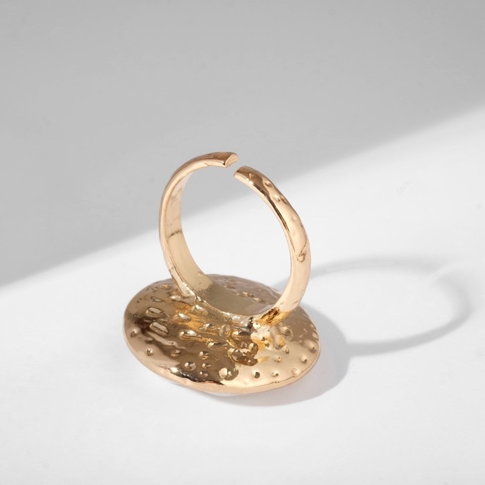 Кольцо «Перламутр» круг, цвет белый в золоте, безразмерное Кольцо «Перламутр» круг, цвет белый в золоте, безразмерное