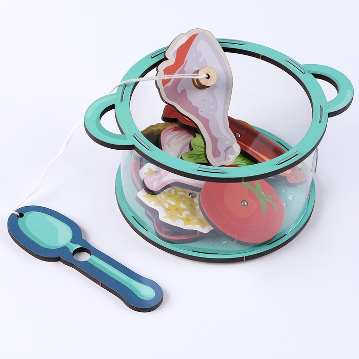 Разивающая игра сортер &laquo;Кастрюля с супами&raquo;