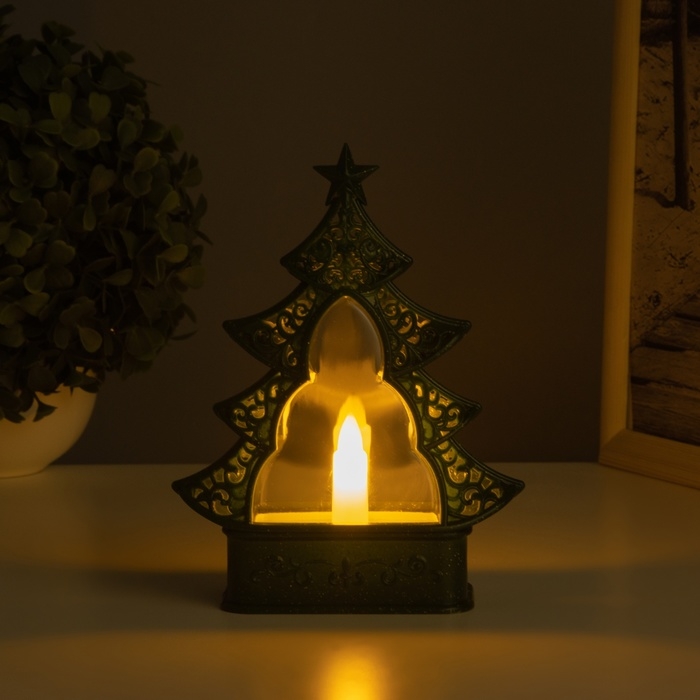 Светильник Светильник "Новогодняя елка" 3хААА зеленый 5,5х13х17см